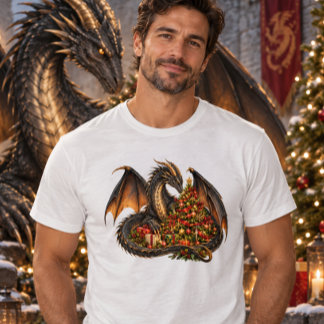 T-shirt Père Noël et dragons