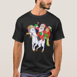 T-shirt père Noël et elf ridi