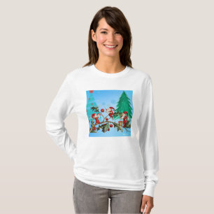 T-shirt Père Noël et elfes se préparent !