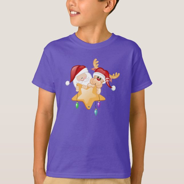 T-shirt Père Noël et étoile de Rudy (Devant)