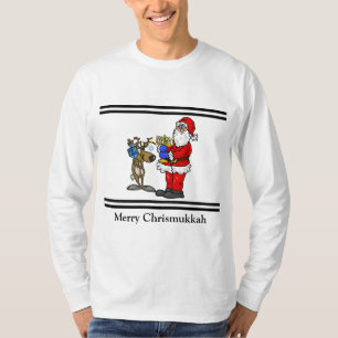 T-shirt père Noël et Reindeer Chrismukkah