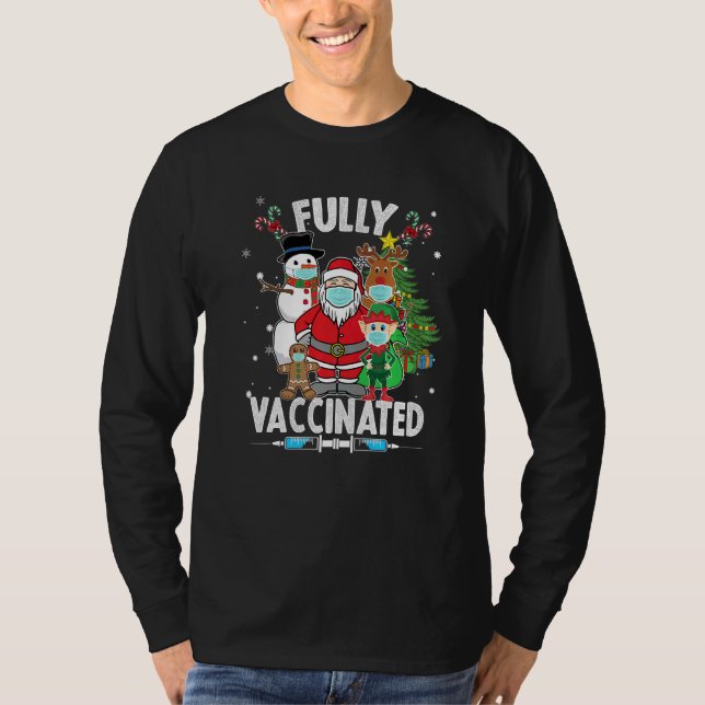 T-shirt Père Noël Et Ses Amis Portent Un Masque (Devant)