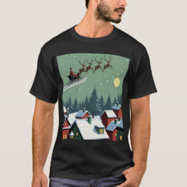 T-shirt Père Noël et son Sleigh