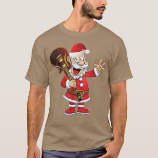 T-shirt Père Noël Été De Noël Avec Guitare, Amour Musique 