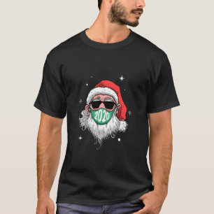 T-shirt Père Noël Face Mask Shirt Holiday 2020 Secret Père