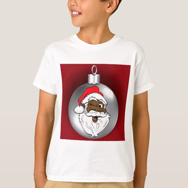 T-shirt Père Noël Face Ornement 2 (Devant)