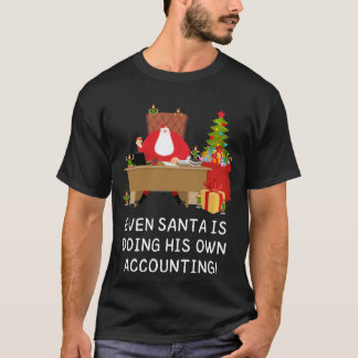 T-shirt Père Noël Fait Sa Comptable Comptable De Noël