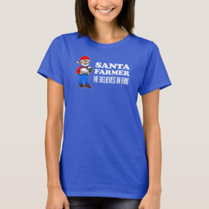 T-shirt Père Noël Farmer Croit En Un Pun À Ewe
