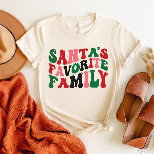 T-shirt Père Noël Favori Famille Noël Super blanc