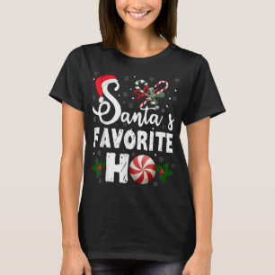T-shirt Père Noël Favori Ho Drôle Noël Hommes Femmes Holi