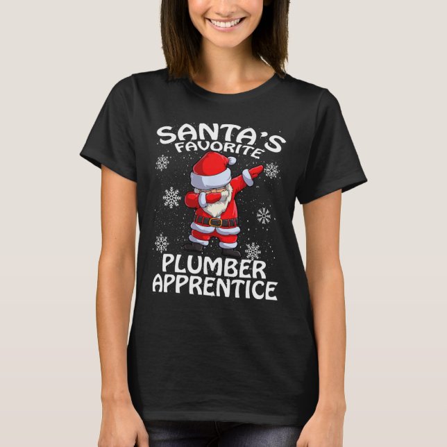 T-shirt Père Noël Favori Plumber Apprentice Noël (Devant)