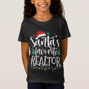 T-Shirt Père Noël Favori Principal Noël Santa Hat Lig
