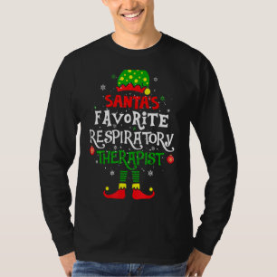 T-shirt Père Noël Favori Respiratory Therapist Funny Chris