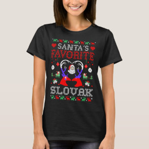 T-shirt Père Noël Favori Slovaque Sweater de Noël