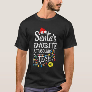 T-shirt Père Noël Favori Ultrasound Tech Diagnostic Med So