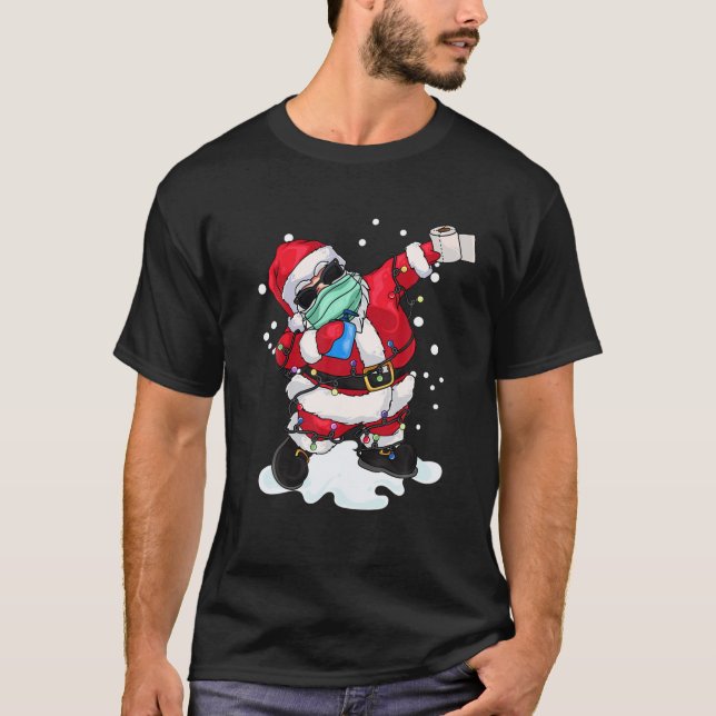 T-shirt Père Noël Favori Violon Enseignant Xmas Casquette  (Devant)