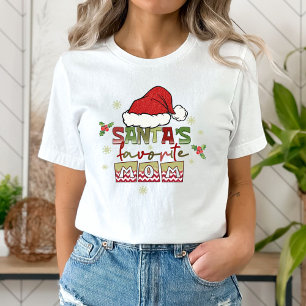 T-shirt Père Noël Favorite Maman T-shirt, Noël Mama Cadeau