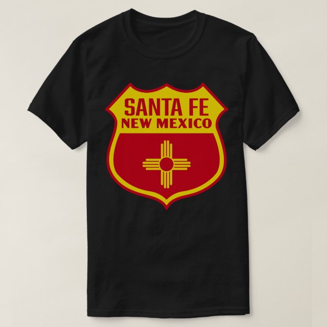 T-shirt Père Noël Fe Nouveau Mexique Retro Drapeau Bouclie (Design devant)