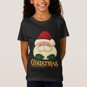 T-Shirt Père Noël festive avec art Word de Noël