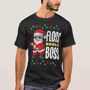 T-shirt père Noël Floss Comme Un Patron Noël Garçons E