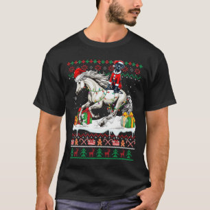 T-shirt Père Noël Great Dane équitation Cheval Noël Sweate