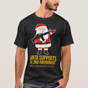 T-shirt Père Noël Gun 2ème amendement Noël