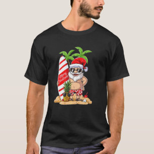 T-shirt Père Noël Hawaiian Christmas Sweater Christmas Tea