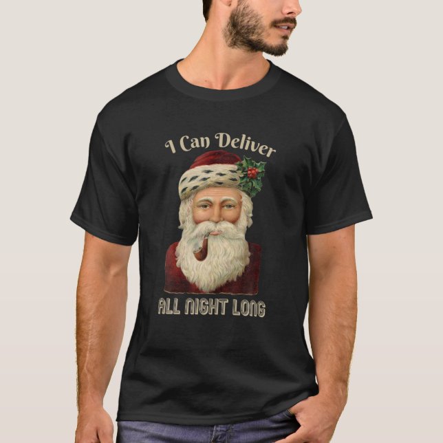 T-shirt Père Noël I-Deliver-Toute La Nuit-Vive Plaisanteri (Devant)
