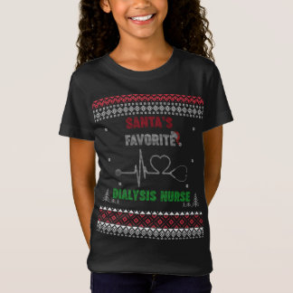 T-Shirt Père Noël Infirmière de la dialyse préférée - Chr 