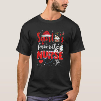 T-shirt Père Noël infirmière préférée pour Noël à l'hôpita