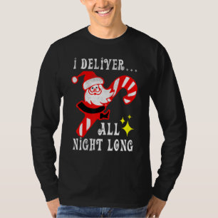 T-shirt Père Noël Je Livre Toute La Nuit Vive Plaisanterie
