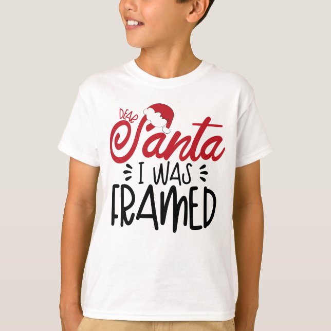 T-shirt père Noël J'étais encadrée (Devant)