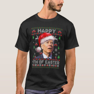 T-shirt père Noël Joe Biden Joyeux 4 E De Noël Pâques