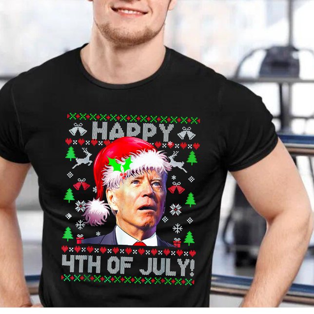 T-shirt Père Noël Joe Biden Joyeux Noël 4 juillet laid (Créateur téléchargé)