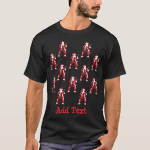T-shirt père Noël jouant de la guitare, rockstar Noël