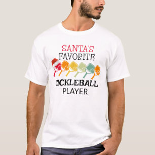 T-shirt Père Noël Joueur de Pickleball préféré