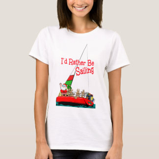 T-shirt Père Noël la navigation de marin à Noël