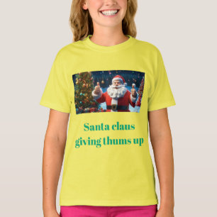 T-shirt Père Noël les pouces : 3D Christmas Wonderland Tee