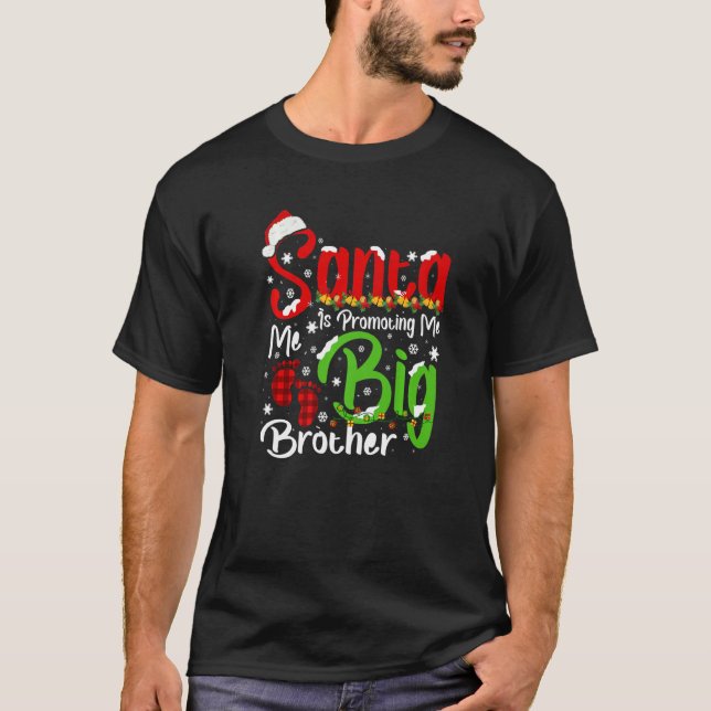 T-shirt Père Noël me promeut à Big Brother Christmas Red (Devant)