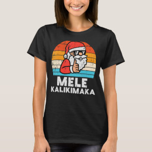 T-shirt Père Noël Mele Kalikimaka Hawaii Noël Noël Hommes