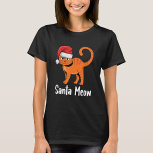 T-shirt Père Noël Meow Noël Pyjama Chat Chaton X Mas Chape