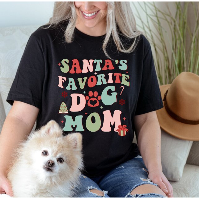 T-shirt Père Noël mère de chien préférée (Créateur téléchargé)