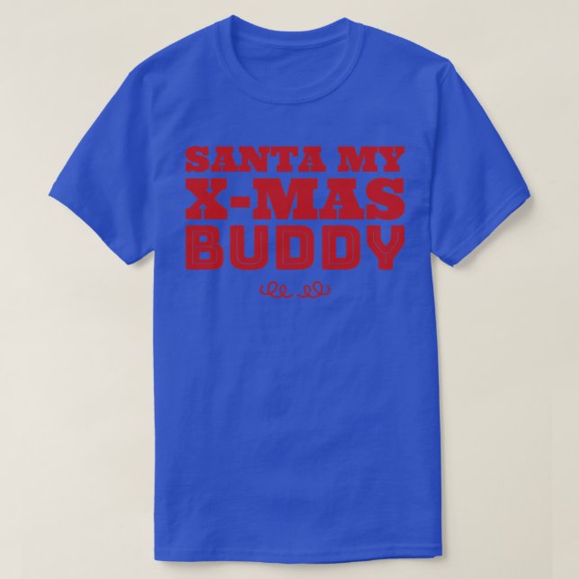 T-shirt Père Noël Mon pote art texte (Design devant)