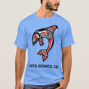T-shirt Père Noël Monica, CA Amérindienne Orca Killer Whal