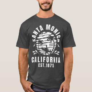 T-shirt Père Noël Monica California Beach Surf Vacances d'