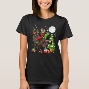 T-shirt Père Noël montant un chat birman arbre de Noël Tr