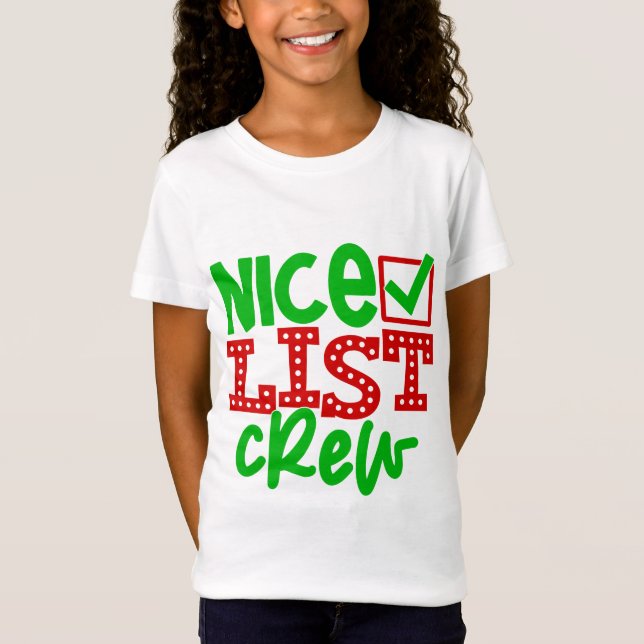 T-Shirt Père Noël Nice List Crew (Devant)