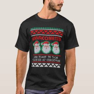 T-shirt père Noël Non vacciné Et Prêt À Parler Politi