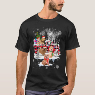 T-shirt Père Noël Norwich Terrier Avec Camion De Ramassage