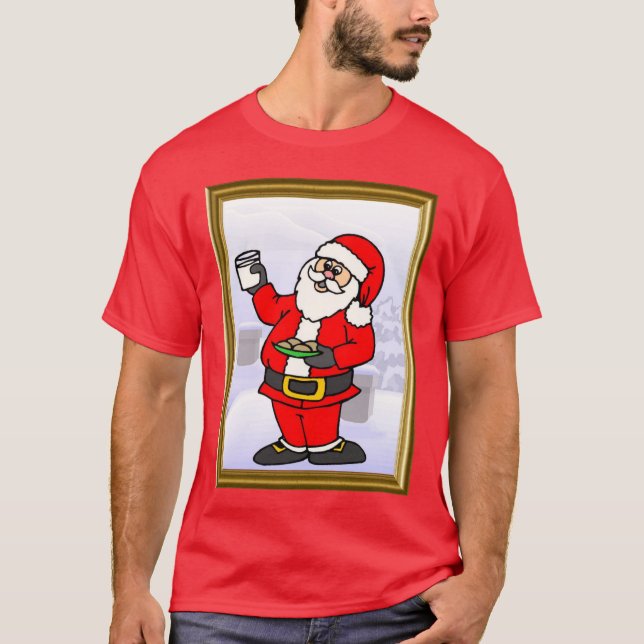 T-shirt Père Noël obtient quelques biscuits (Devant)
